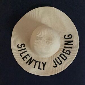 David and Young Black and Cream Wide-Brim Hat